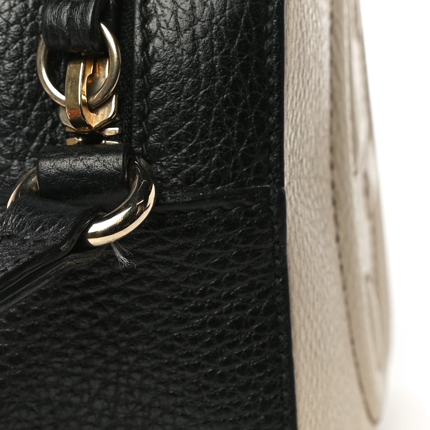 Gucci Dollar Calfskin Bi-Color Small Soho Disco Bag Mystic White Black 22 of 22