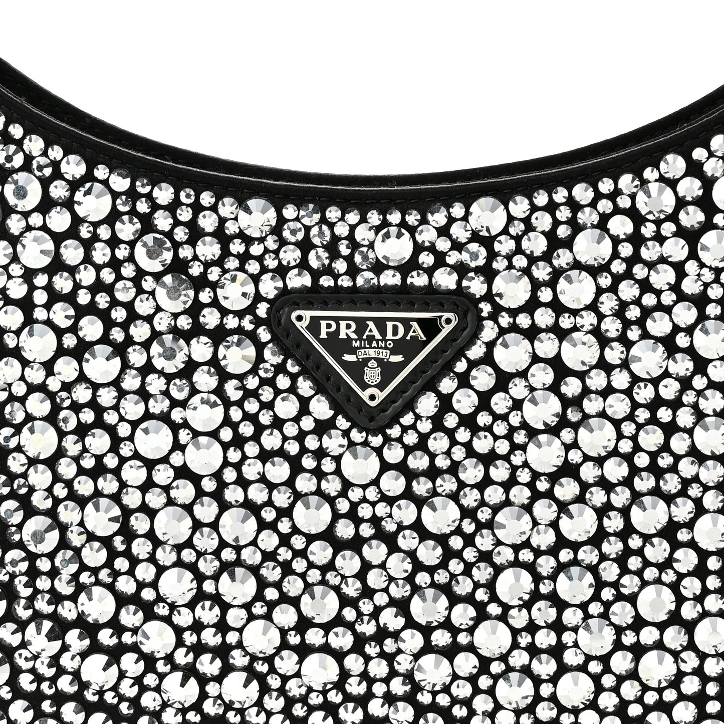 Satin Crystal Cleo Adjustable Strap Shoulder Bag Metal