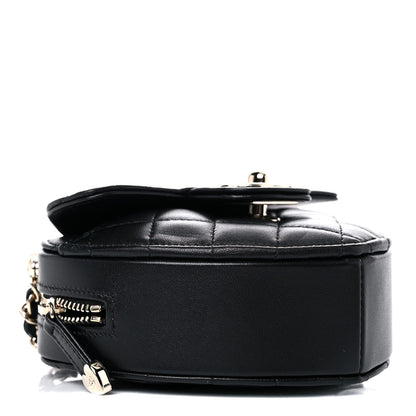 Chanel Lambskin Quilted CC In Love Heart Clutch With Chain Black 4 of 10