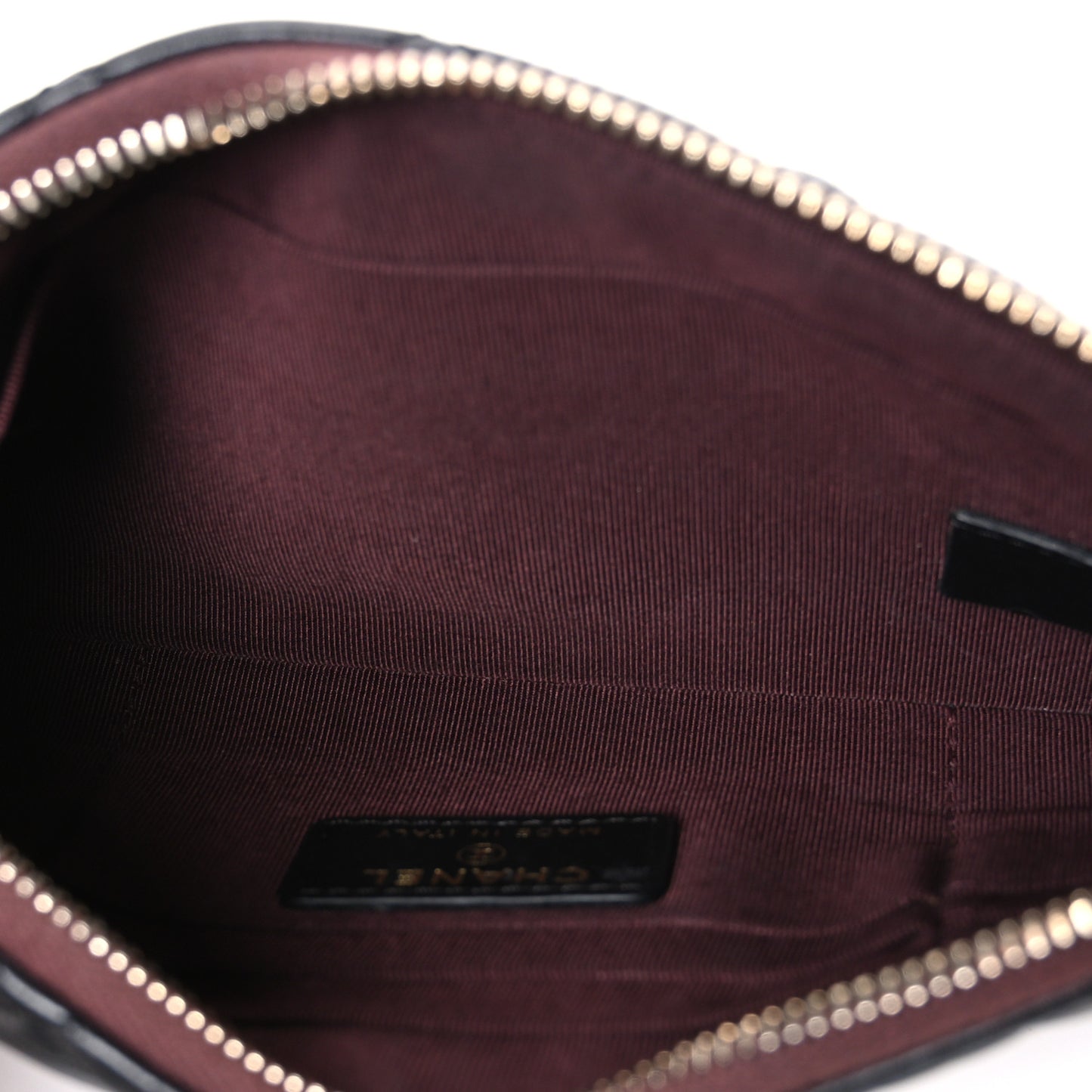 Aged Calfskin Quilted Medium Reissue Cosmetic Case Black
