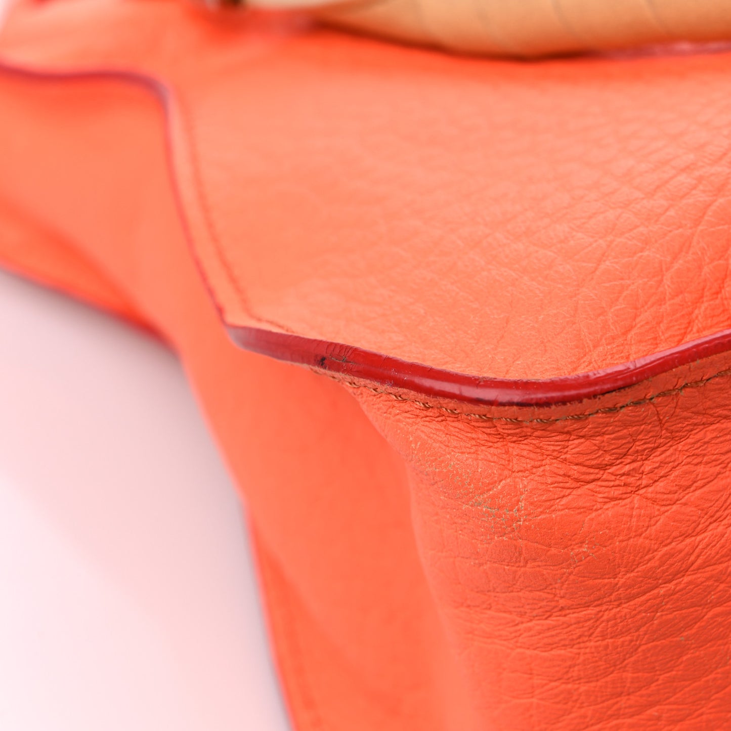 Calfskin Medium Marcie Satchel Orange Fizz