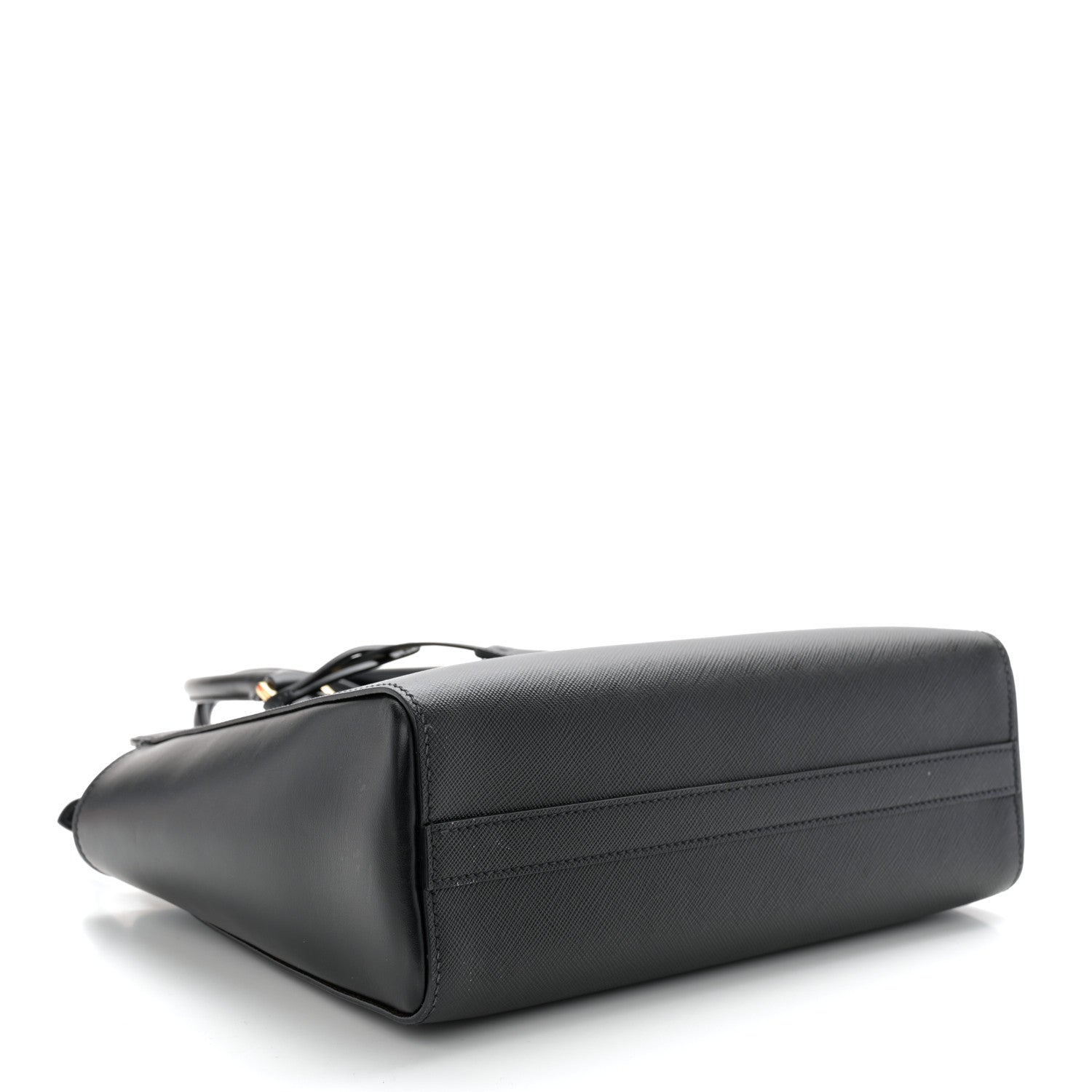 Prada Saffiano Soft Calfskin Small Zippered Tote Black 4 of 11