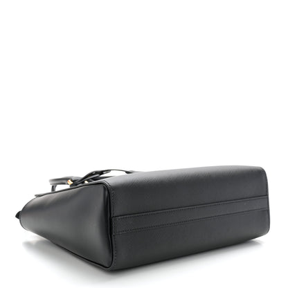 Prada Saffiano Soft Calfskin Small Zippered Tote Black 4 of 11