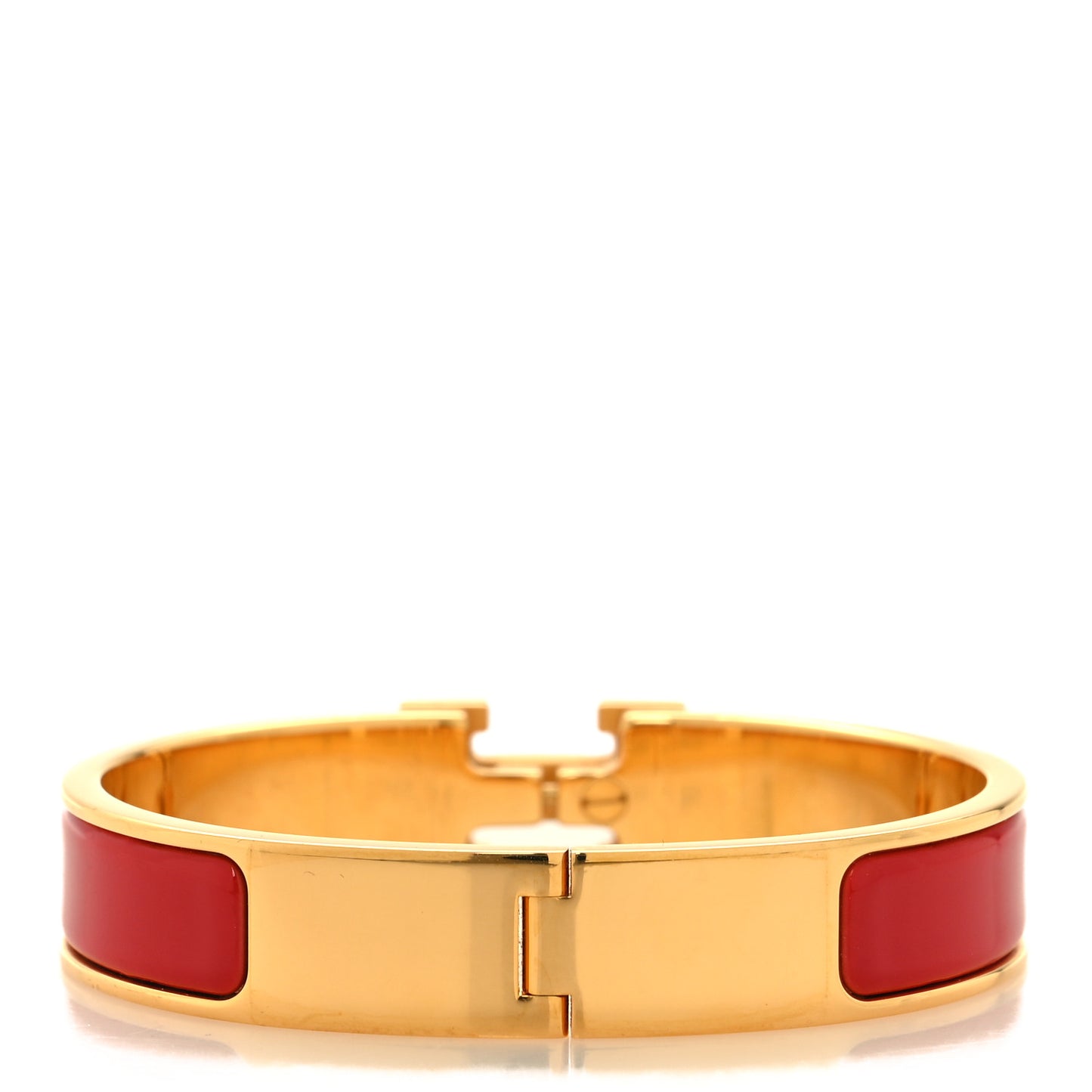 Enamel Narrow Clic Clac H Bracelet PM Red