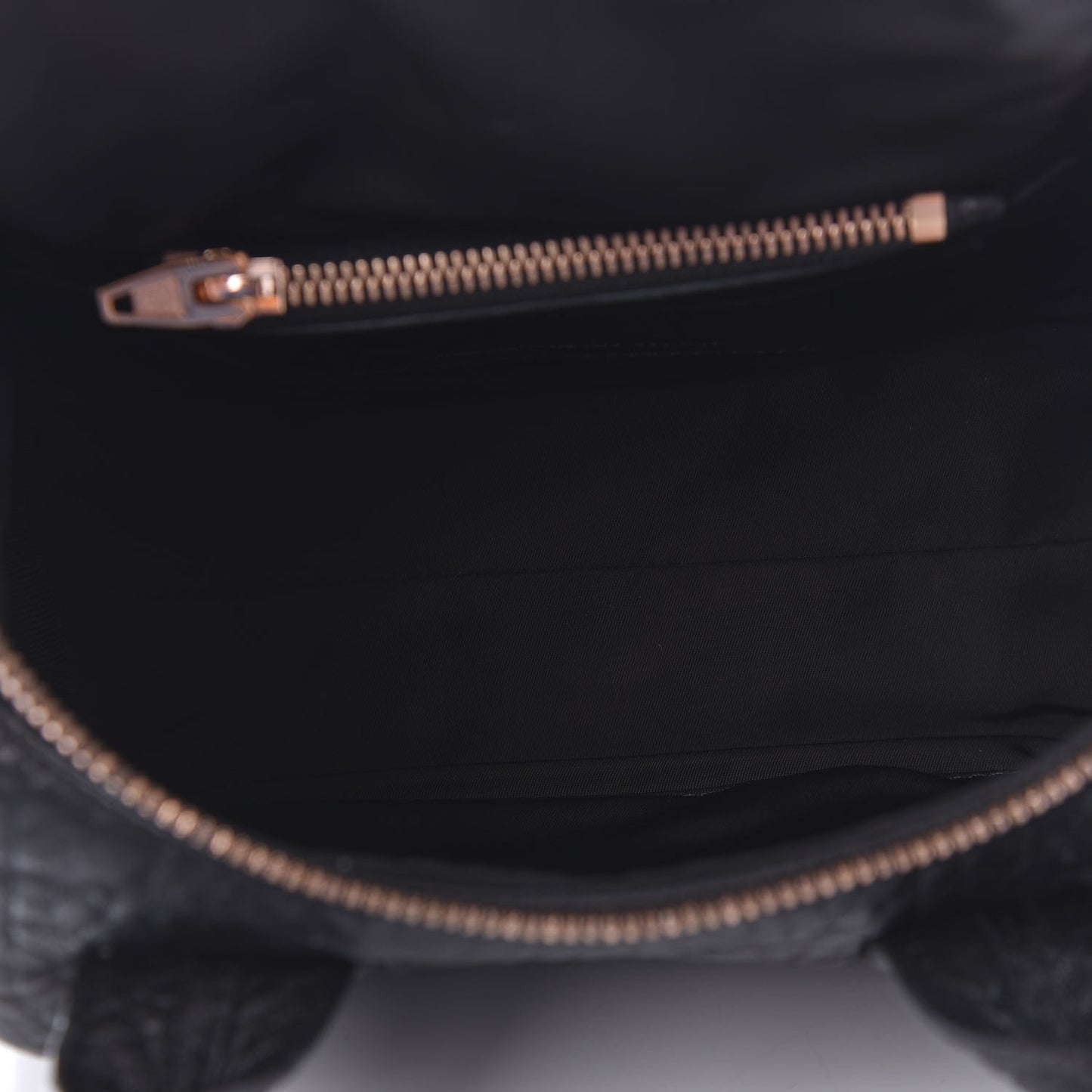 Pebbled Lambskin Mini Rockie Black Rose Gold Hardware