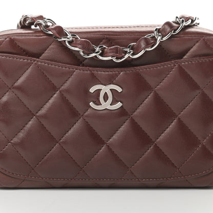Chanel Lambskin Quilted Timeless Camera Case Burgundy 8 of 11