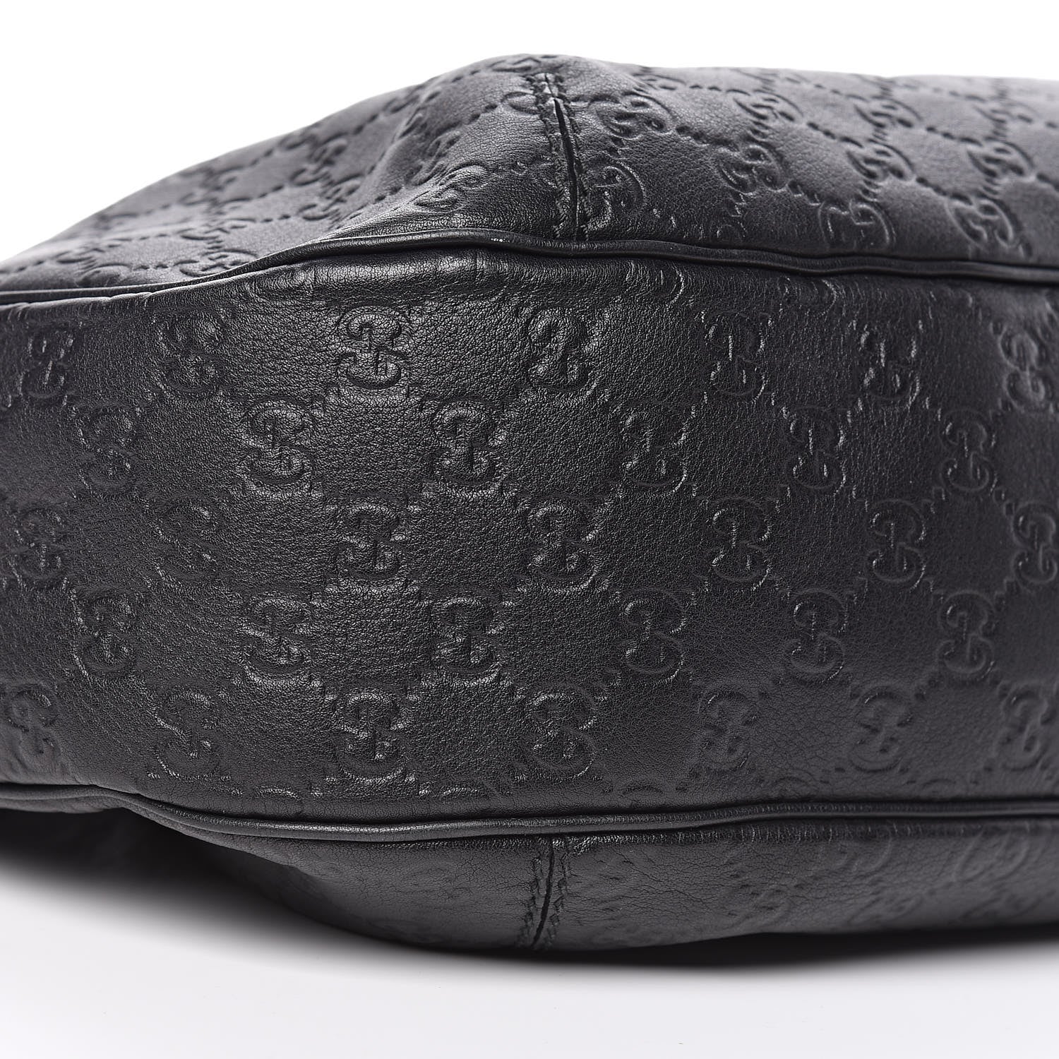 Gucci Guccissima Large New Ladies Web Hobo Black 9 of 10