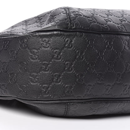 Gucci Guccissima Large New Ladies Web Hobo Black 9 of 10