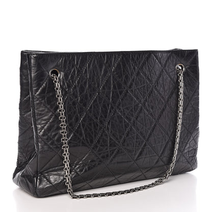 Chanel Aged Calfskin Quilted Reissue 2.55 Tote Black 3 of 9