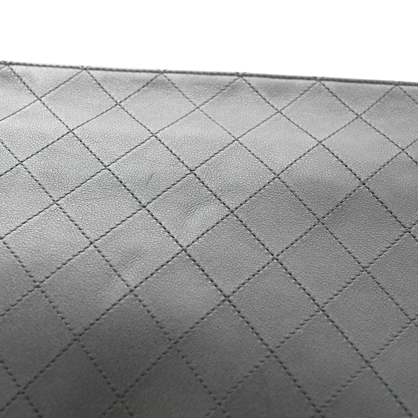 Calfskin Quilted Medium CC Pocket Cosmetic Case Black
