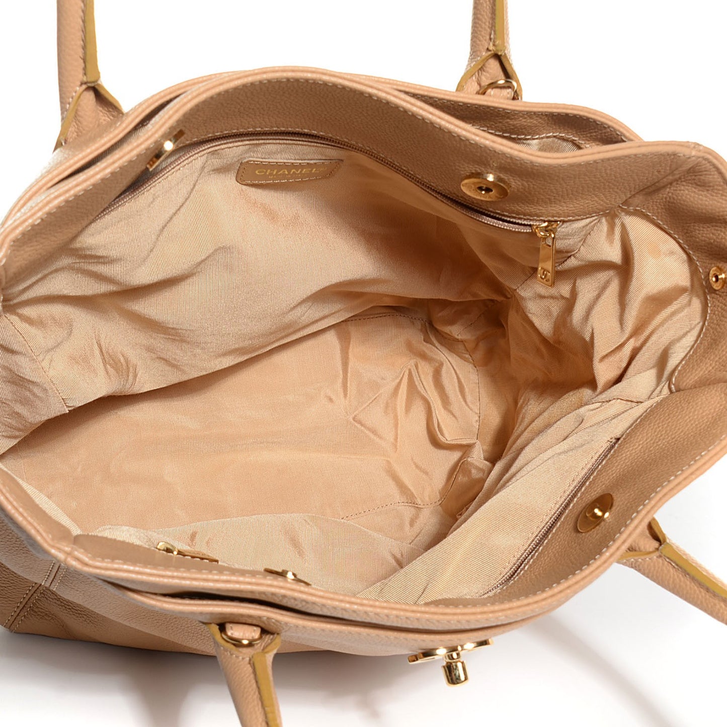 Calfskin Cerf Tall Tote Beige