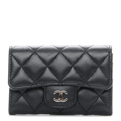 Chanel Lambskin Quilted Flap Card Holder Black 1 of 9