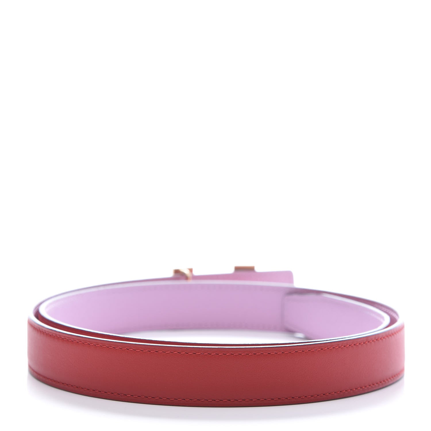 Hermes Swift Epsom 24mm Guilloche H Belt 85 Rouge De Coeur Mauve Sylvestre 2 of 6