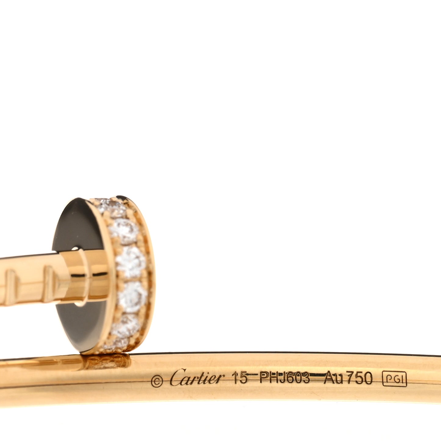 18K Yellow Gold Diamond Small Juste Un Clou Bracelet 15