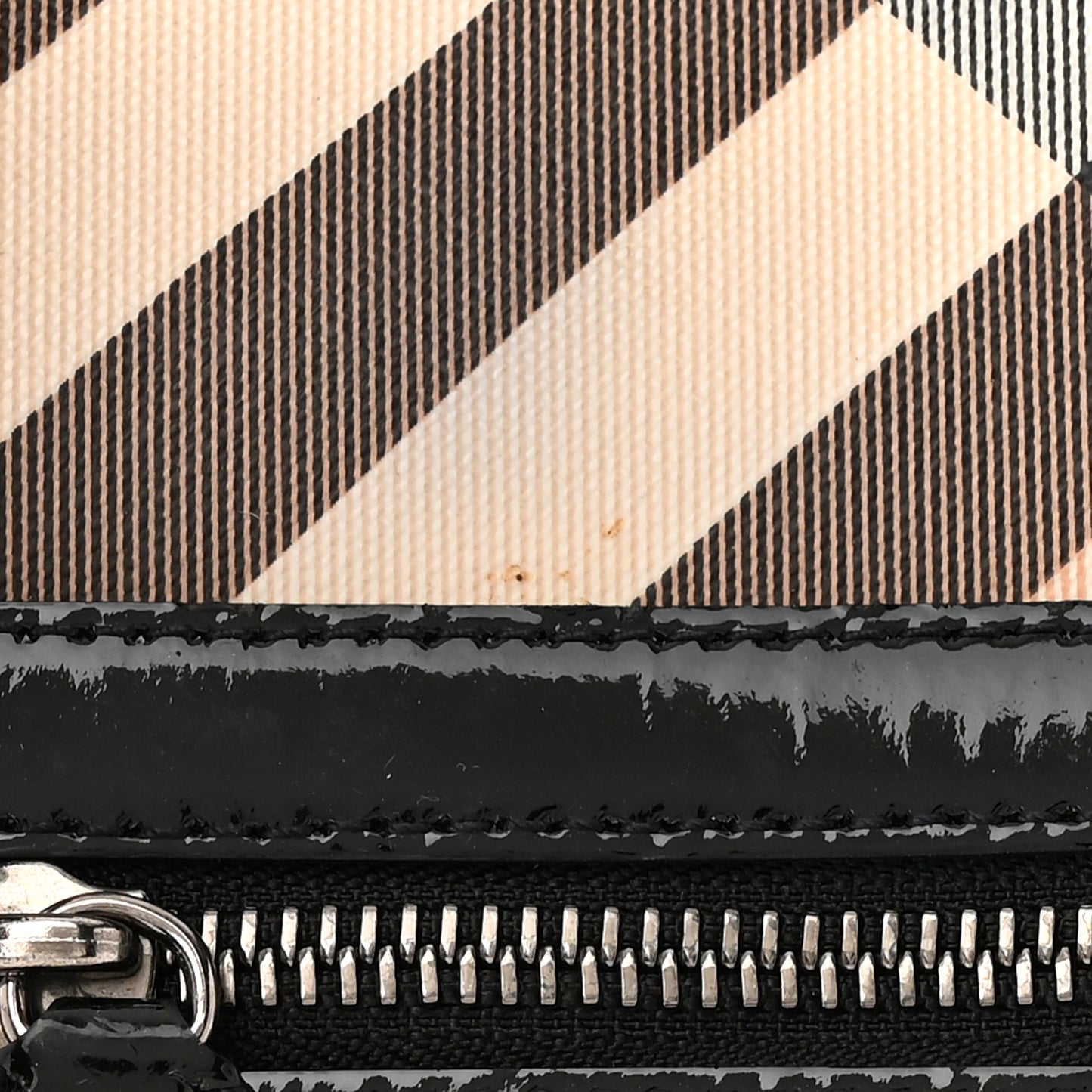 Patent Nova Check Dryden Crossbody Bag Black