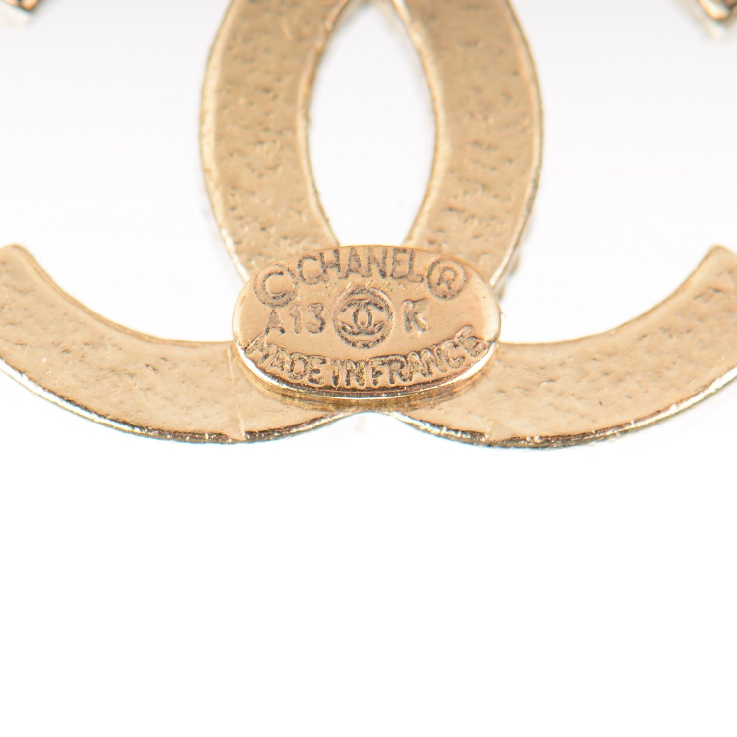 Chanel Crystal CC Earrings Gold 4 of 4