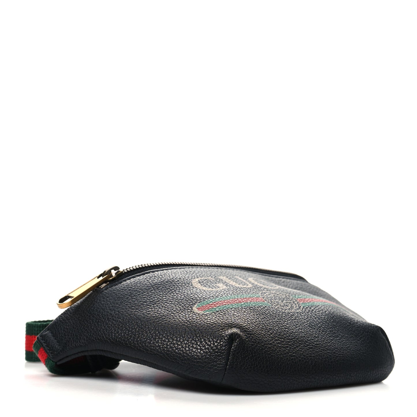 Grained Calfskin Small Logo Belt Bag Black