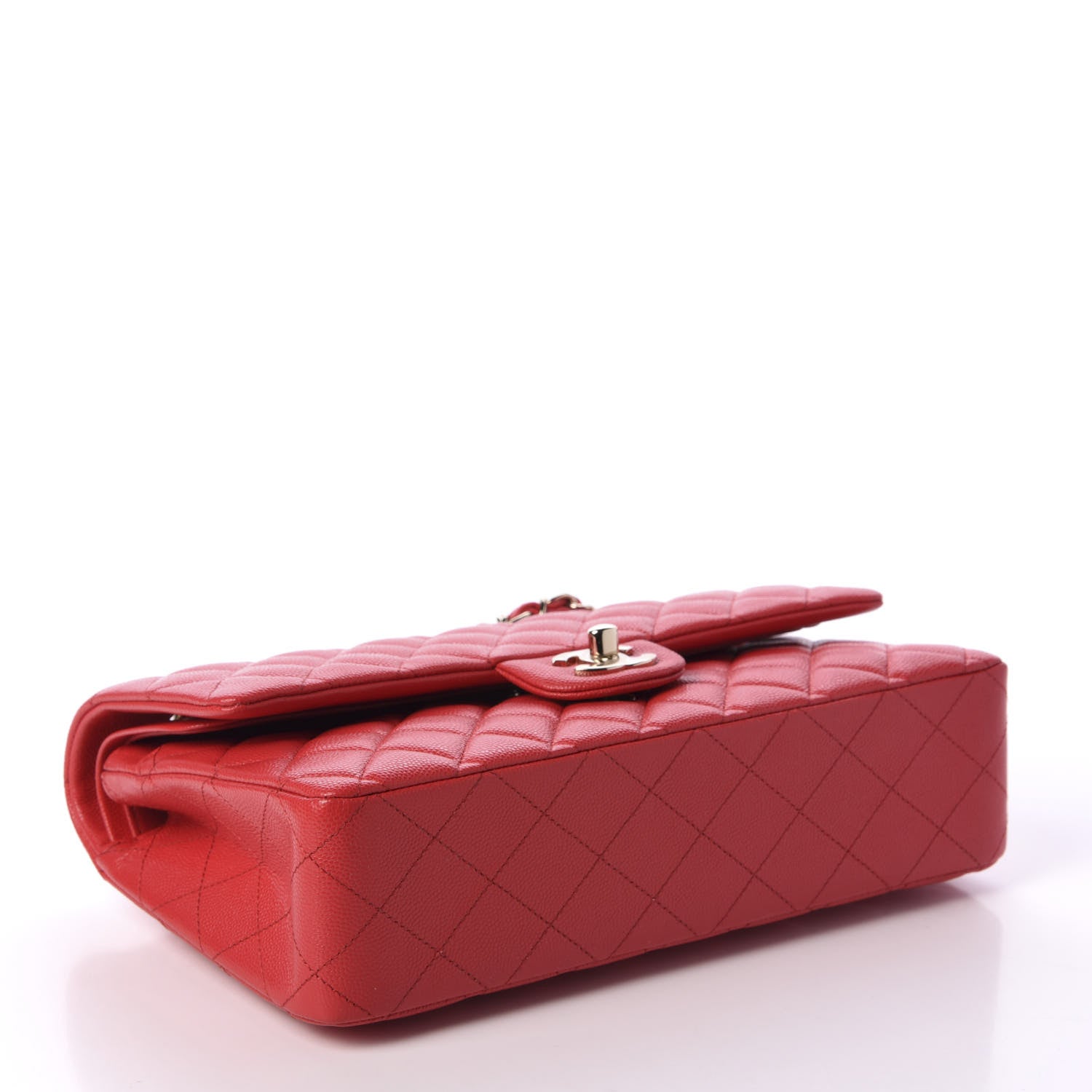 Chanel Caviar Quilted Medium Double Flap Red 4 of 11