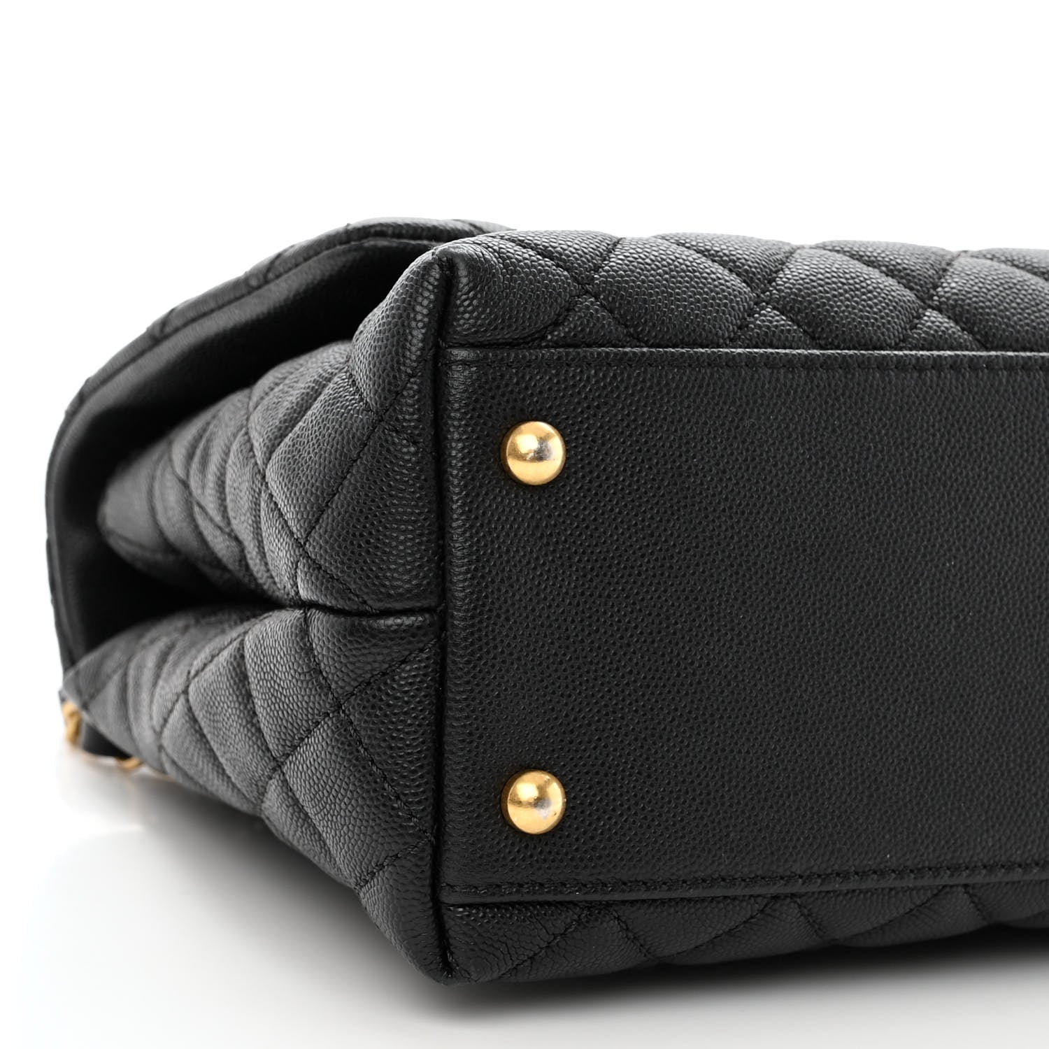Chanel Caviar Quilted Small Coco Handle Flap Black 9 of 10