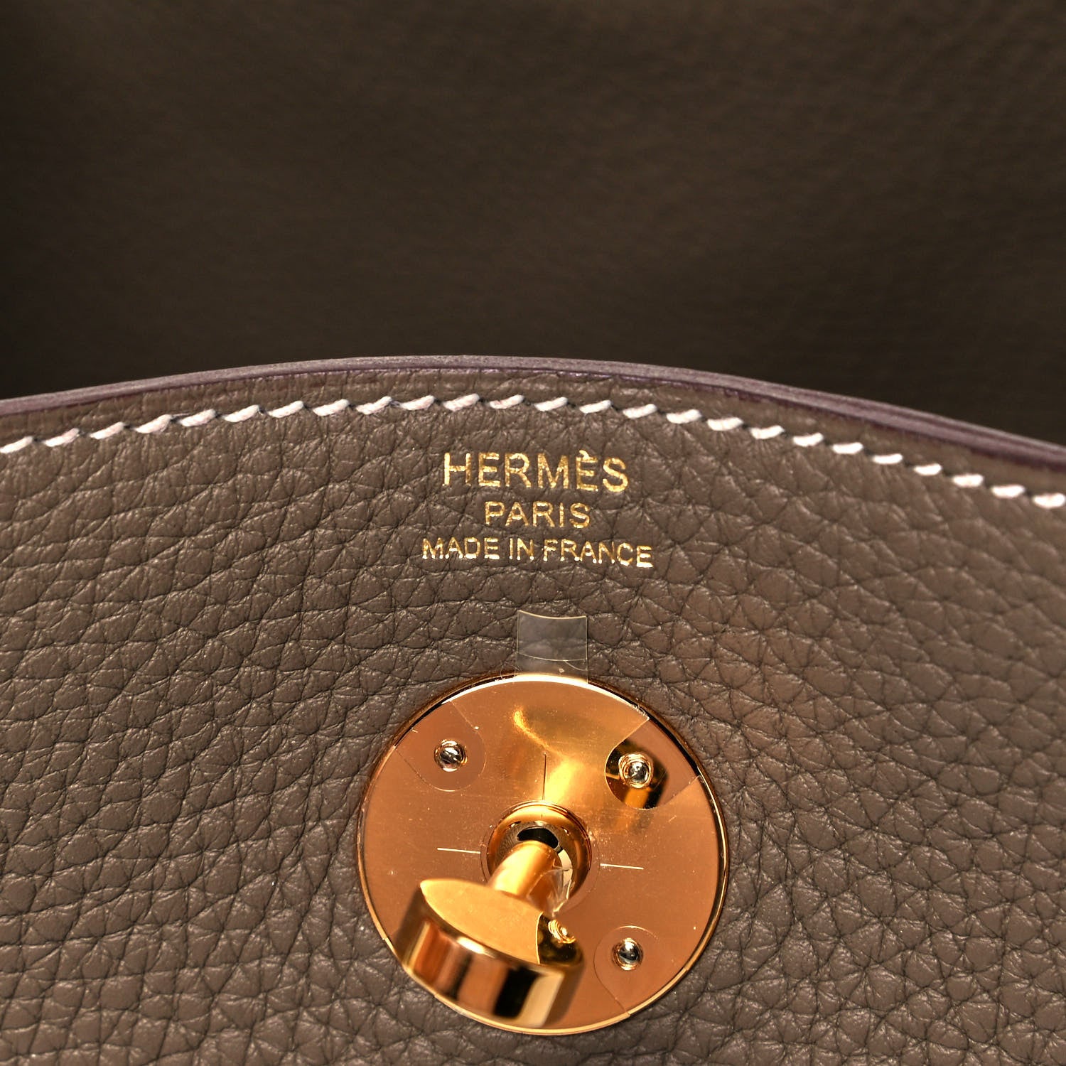 Hermes Taurillon Clemence Lindy 26 Etoupe 6 of 8