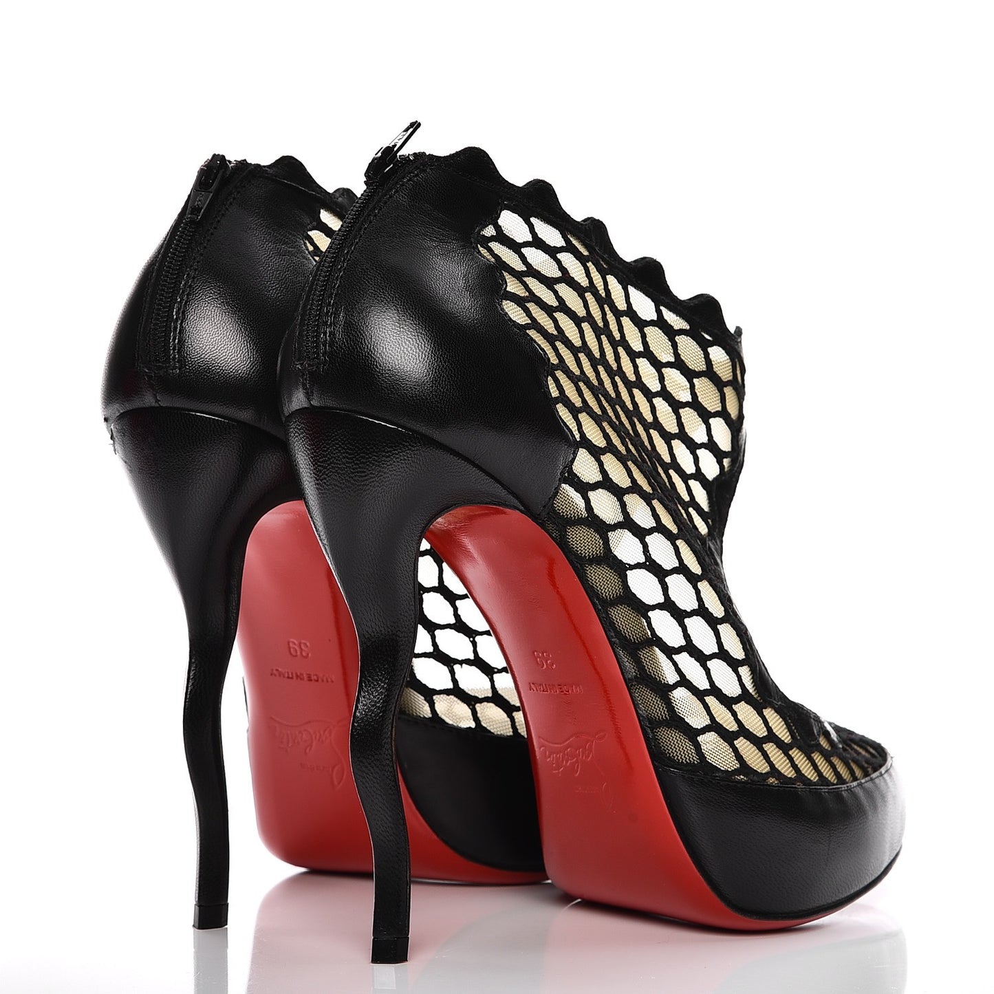 Nappa Violet 120 Mesh Ankle Boots 39 Black