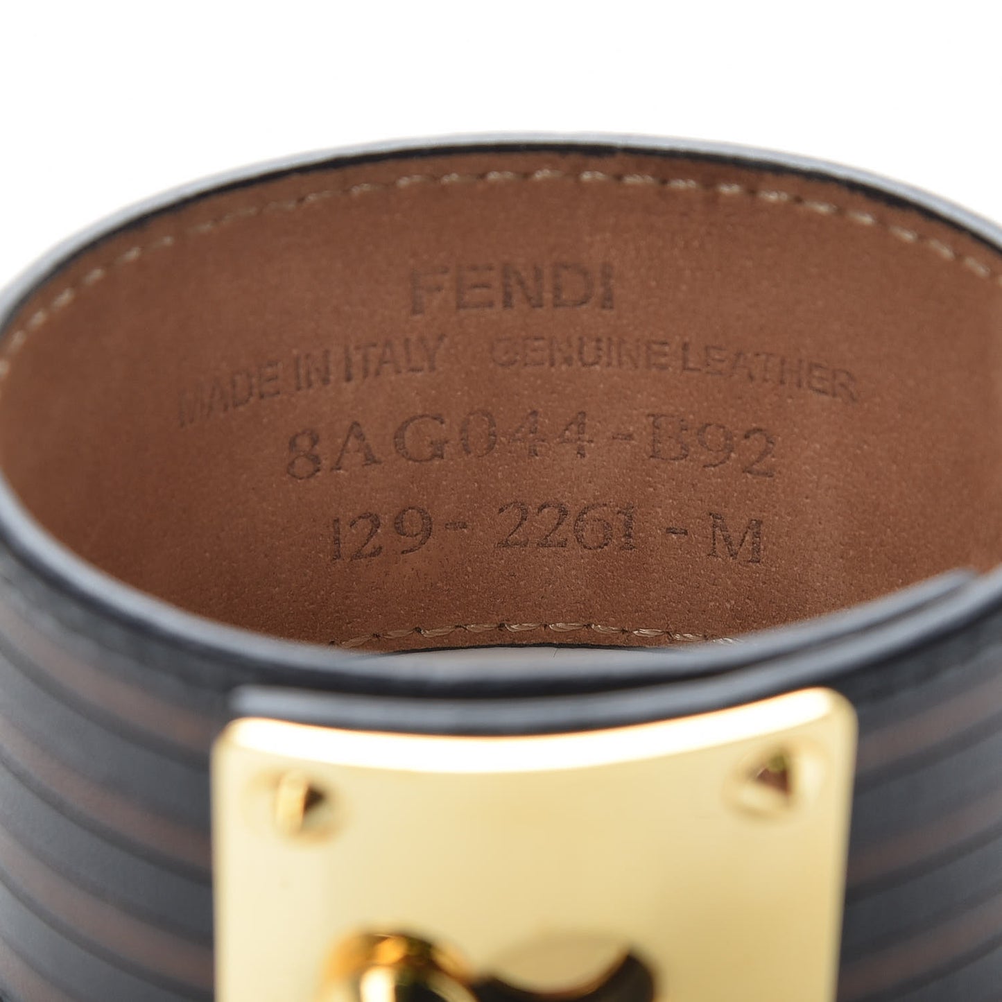 Nappa Goldmine Cuff Tobacco Black