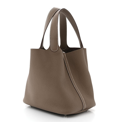 Hermes Taurillon Clemence Picotin Lock 22 MM Etoupe 3 of 11