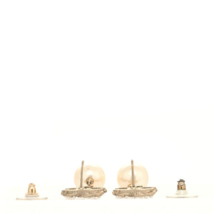 Chanel Pearl CC Drop Earrings Gold 3 of 4