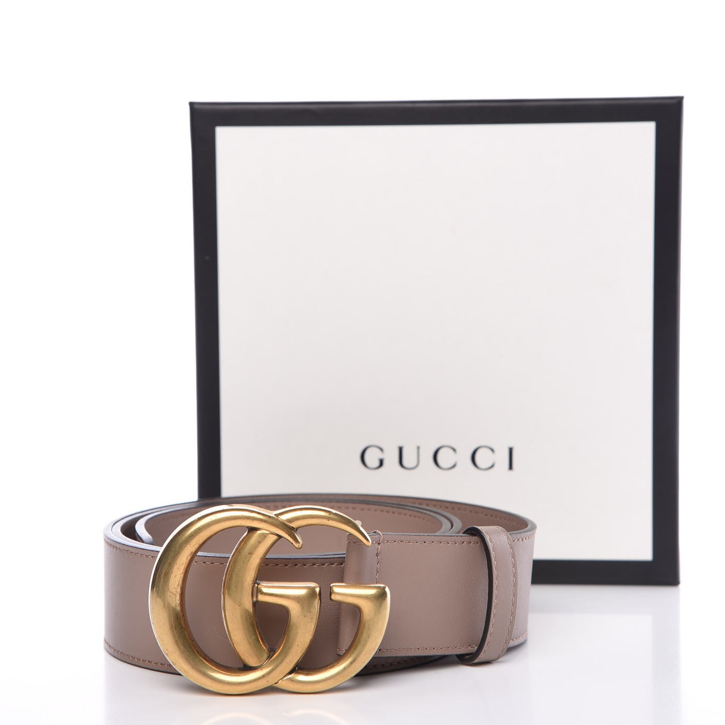 Calfskin Double G 40mm Belt 95 38 Porcelain Rose