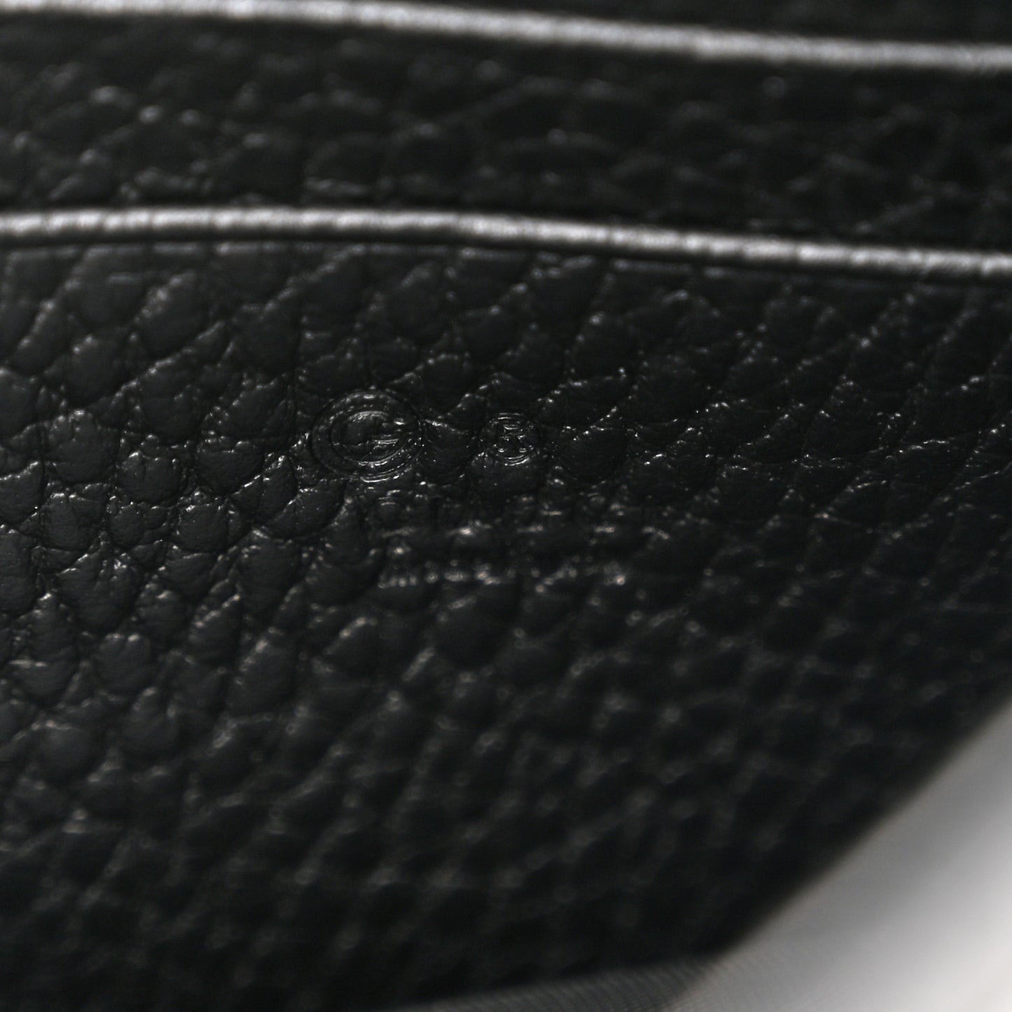 Dollar Calfskin Interlocking G Chain Wallet Black