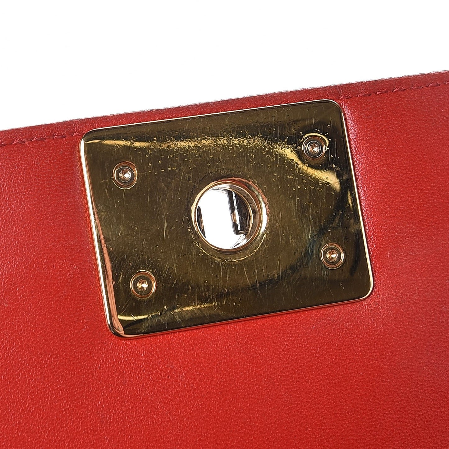 Lambskin Square Quilted Large Boy Cube Flap Red
