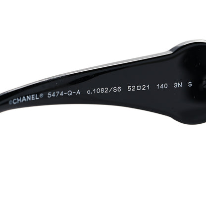 Chanel Acetate Calfskin Square Sunglasses 5474-Q-A Black White 5 of 7