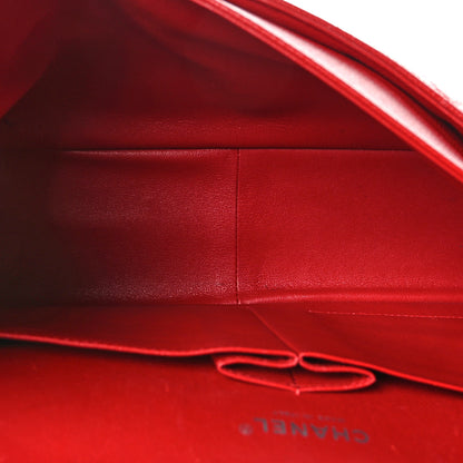 Chanel Caviar Quilted Jumbo Double Flap Red 5 of 9