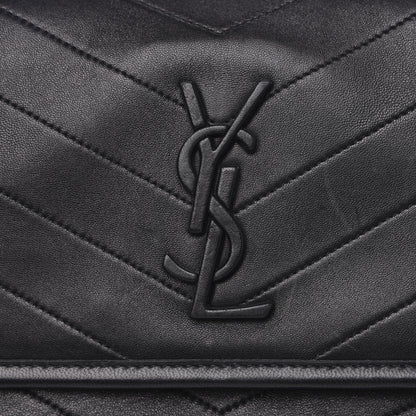 Saint Laurent Lambskin Matelasse Monogram Medium Niki Chain Satchel Black 11 of 12