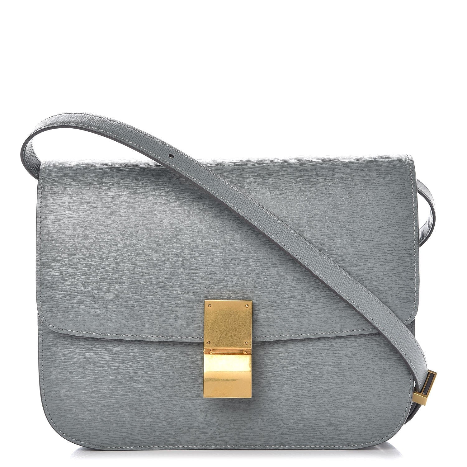 Celine Liege Calfskin Medium Classic Box Flap Bag Storm 1 of 7