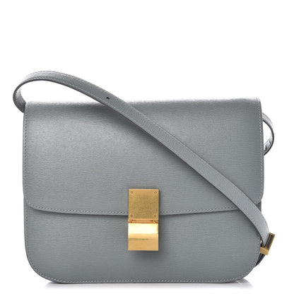 Celine Liege Calfskin Medium Classic Box Flap Bag Storm 1 of 7
