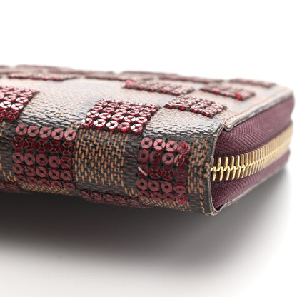 Louis Vuitton Damier Paillettes Zippy Wallet Red 8 of 9