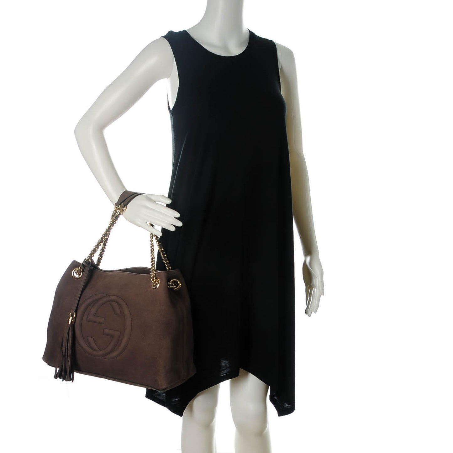 Vitello Range Medium Soho Chain Shoulder Bag Grey Field