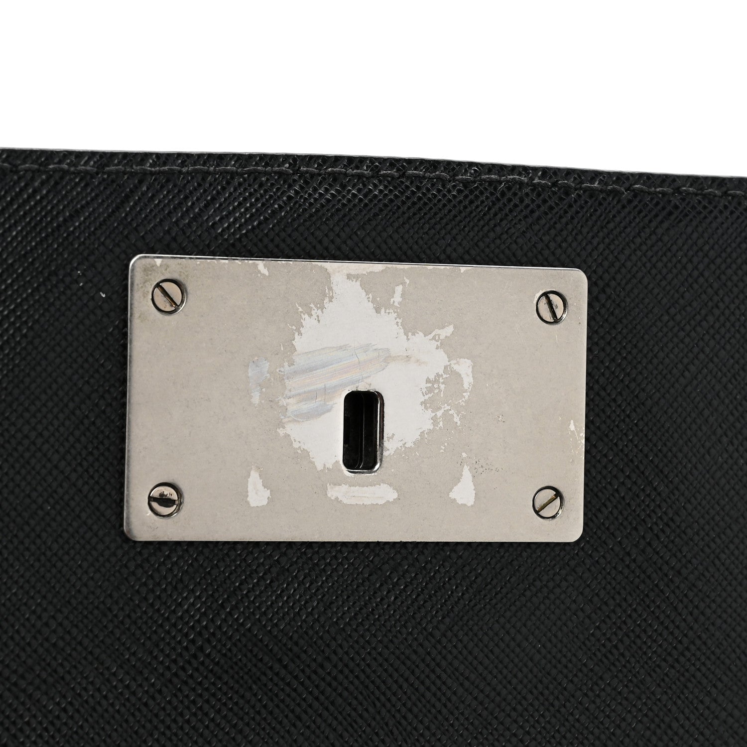Prada Saffiano Lux Lock Flap Chain Shoulder Bag Black 12 of 15
