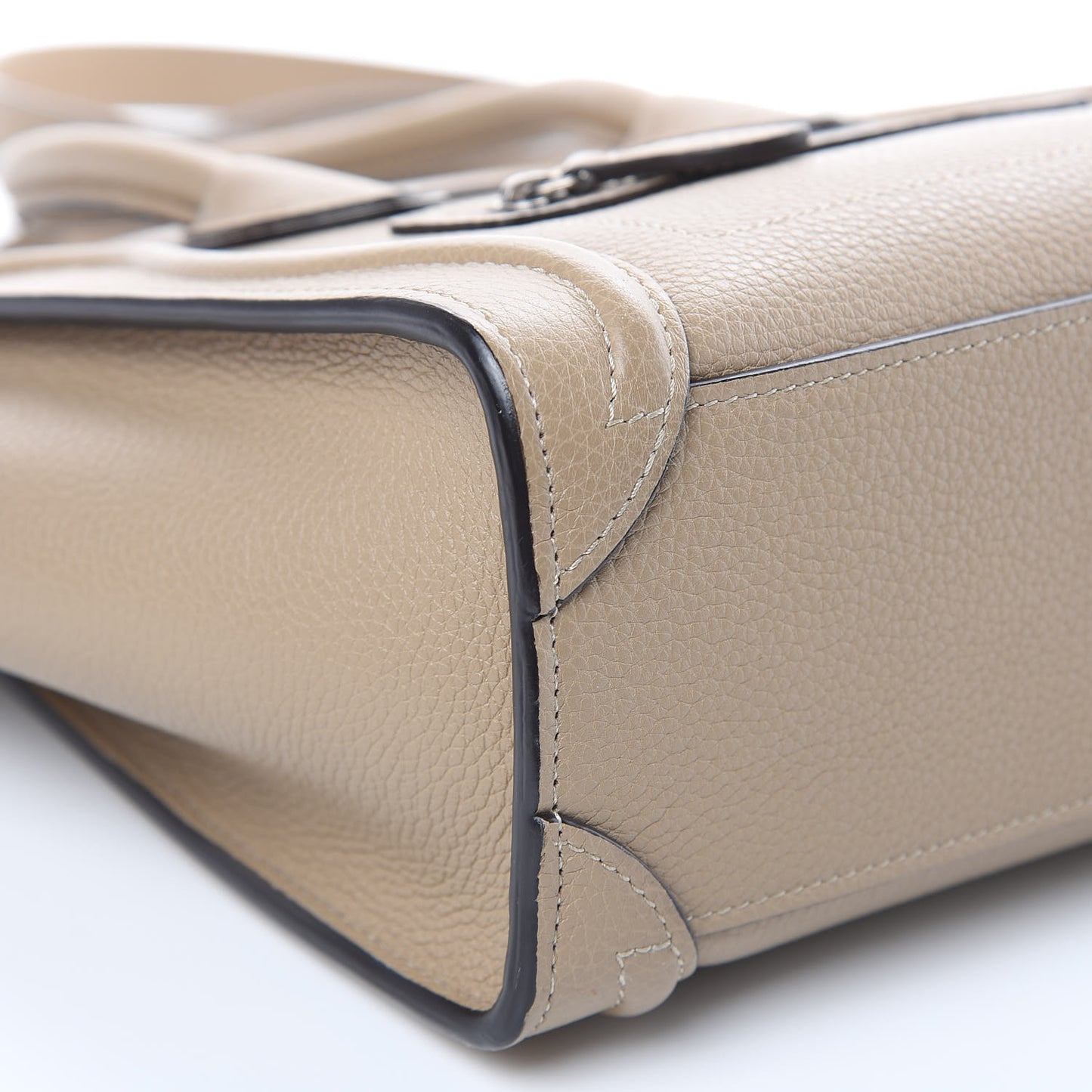 Drummed Calfskin Nano Luggage Dune