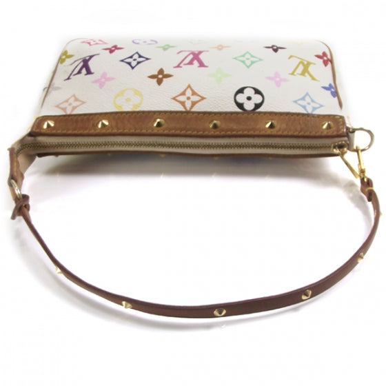 Louis Vuitton Monogram Multicolor Pochette Accessories White 5 of 9