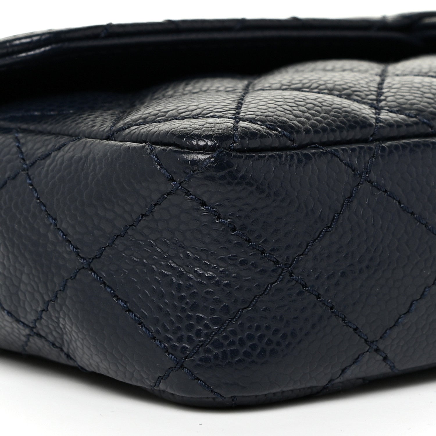 Chanel Caviar Quilted East West Flap Navy 5 of 11