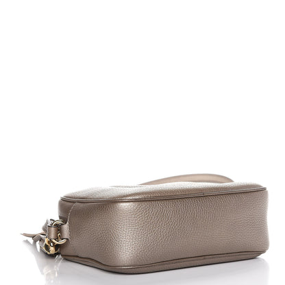 Gucci Metallic Pebbled Calfskin Small Soho Disco Bag Golden Beige 4 of 9