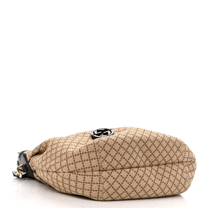 Gucci Canvas Diamante Hobo Dark Brown 4 of 10