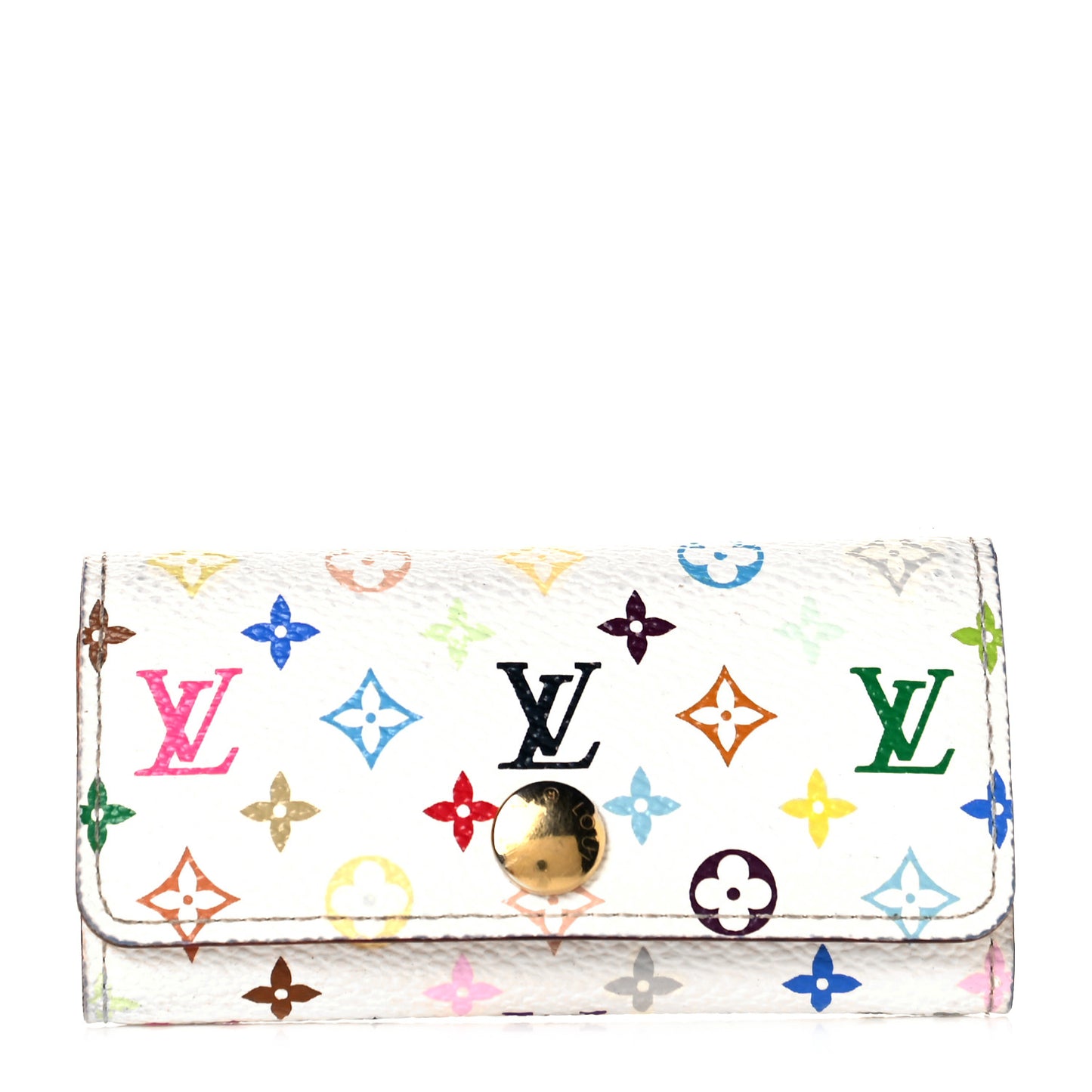 Monogram Multicolor Multicles 4 Key Holder White