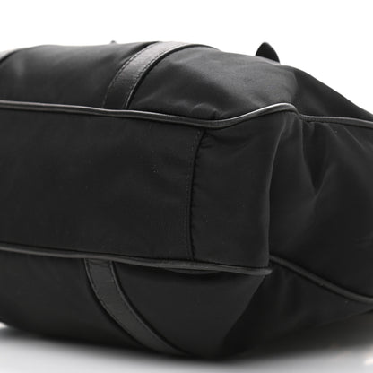 Prada Tessuto Nylon Soft Calfskin Tote Black 10 of 11