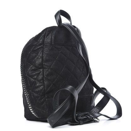 Stella McCartney Shaggy Deer Quilted Small Falabella Backpack Black 2 of 9