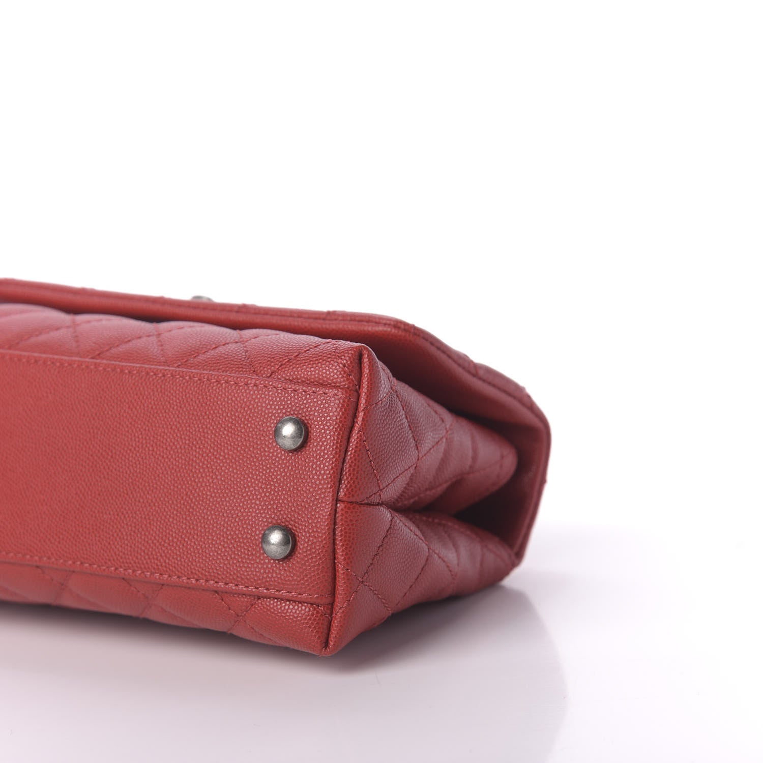 Chanel Caviar Quilted Mini Coco Handle Flap Dark Red 10 of 12