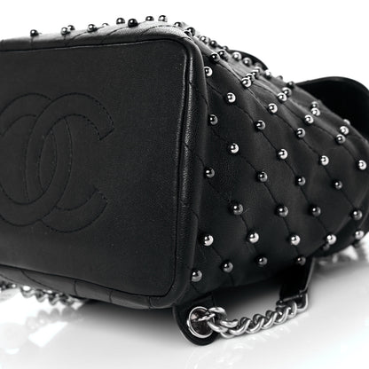 Chanel Lambskin Chevron Quilted Studded Stud Wars Backpack Black 8 of 8