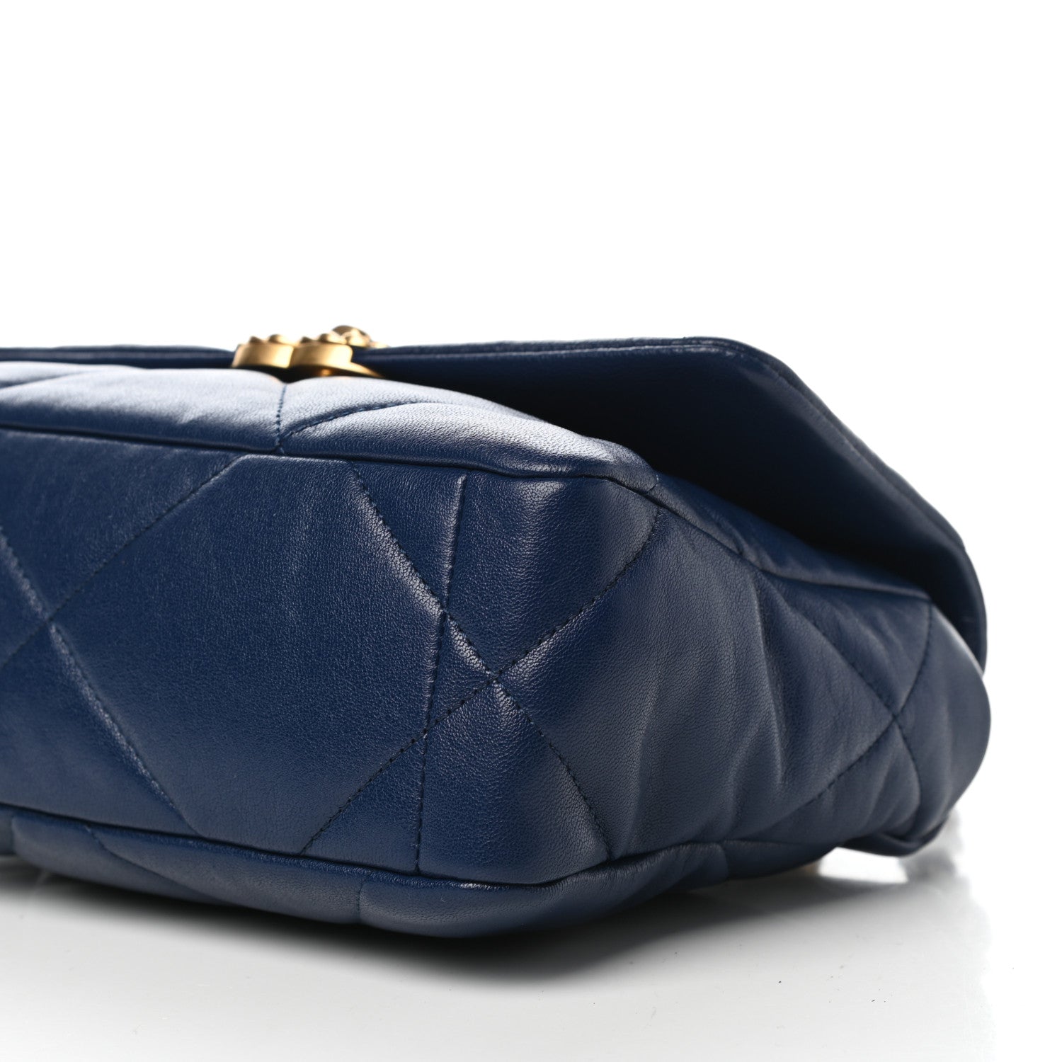 Chanel Goatskin Quilted Medium Chanel 19 Flap Dark Blue 9 of 11